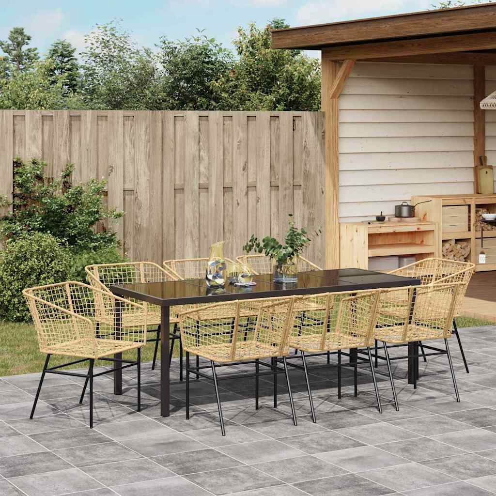 Hage Spisegruppe 9 pcs Brun polyrotting
