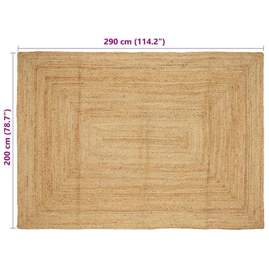 Områdetepper Naturlig 200 x 290 cm Jute