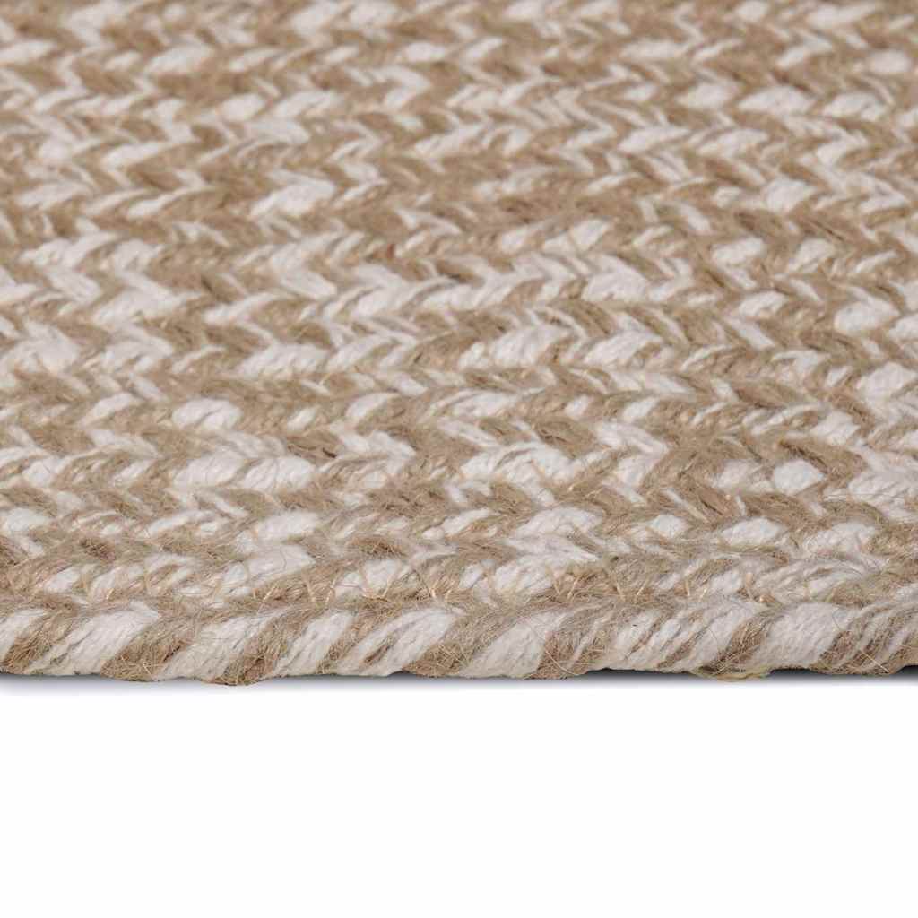 Områdetepper Naturlig og Hvit 80 x 150 cm Jute