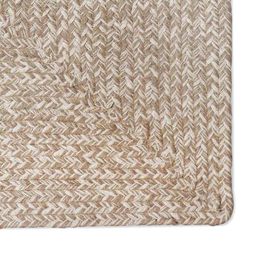 Områdetepper Naturlig og Hvit 80 x 150 cm Jute