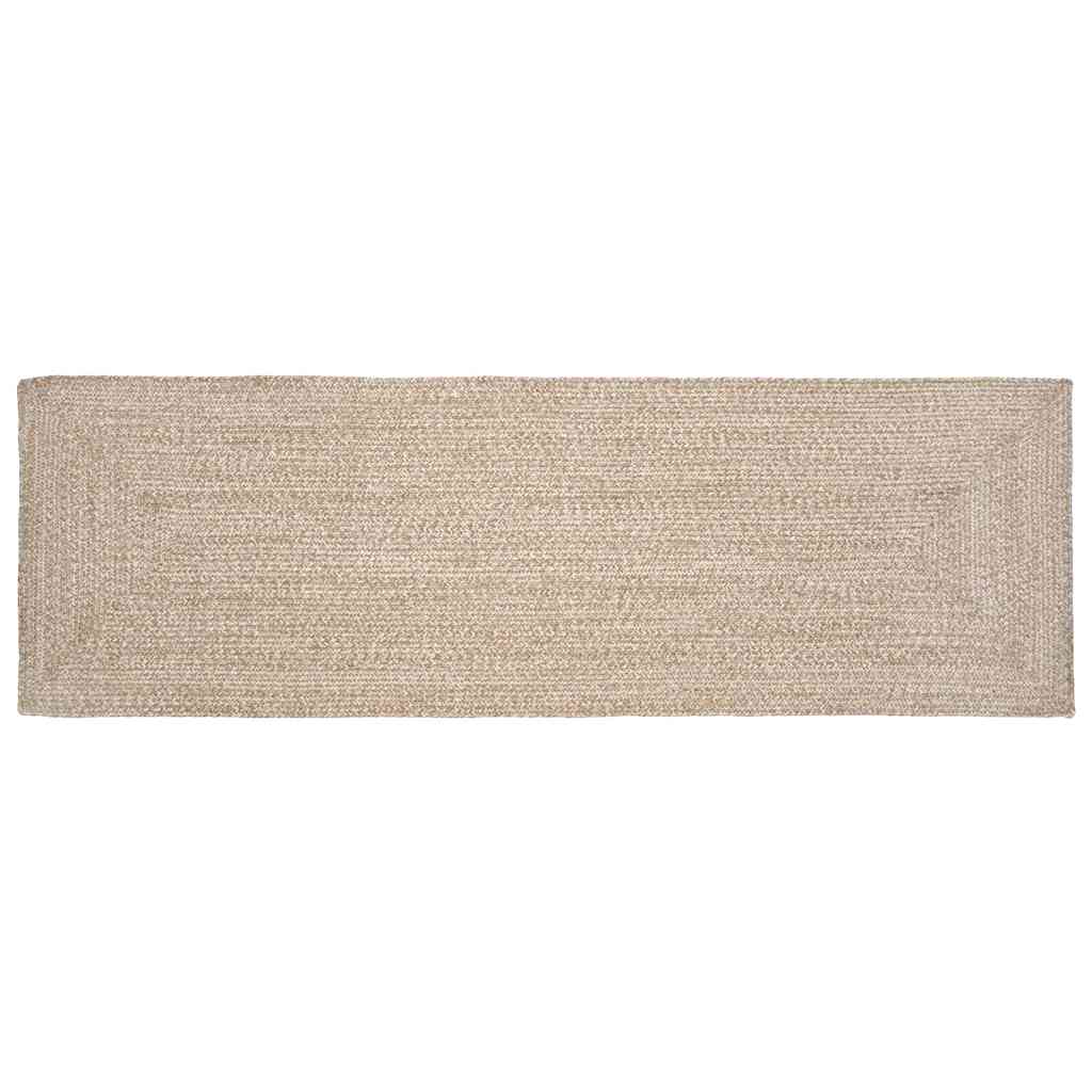 Områdetepper Naturlig og Hvit 80 x 250 cm Jute