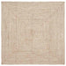 Områdetepper Naturlig og Hvit 120 x 120 cm Jute