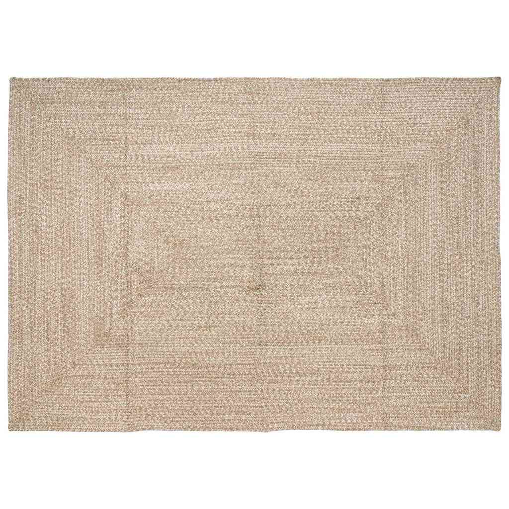 Områdetepper Naturlig og Hvit 160 x 230 cm Jute