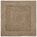 Områdetepper Naturlig og svart 160 x 160 cm Jute