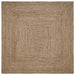 Områdetepper Naturlig og svart 200 x 200 cm Jute