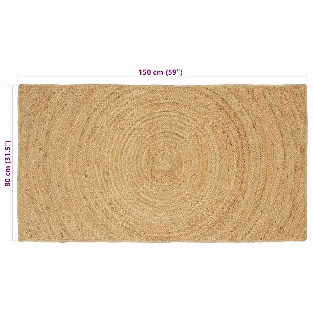 Områdetepper Naturlig 80 x 150 cm Jute