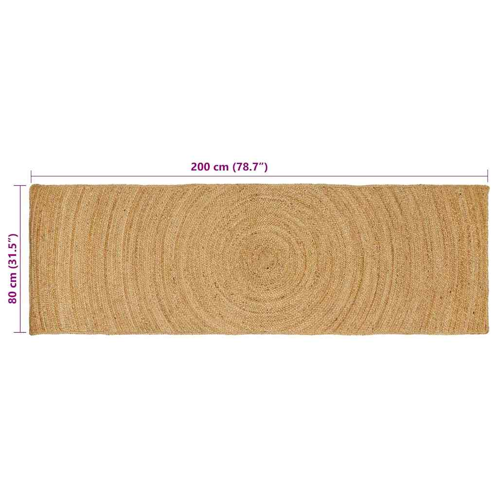 Områdetepper Naturlig 80 x 200 cm Jute