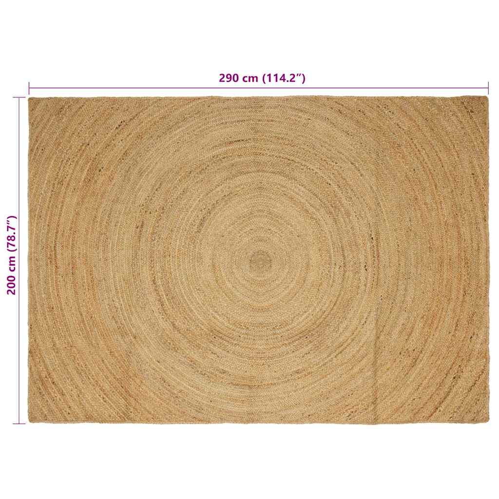Områdetepper Naturlig 200 x 290 cm Jute
