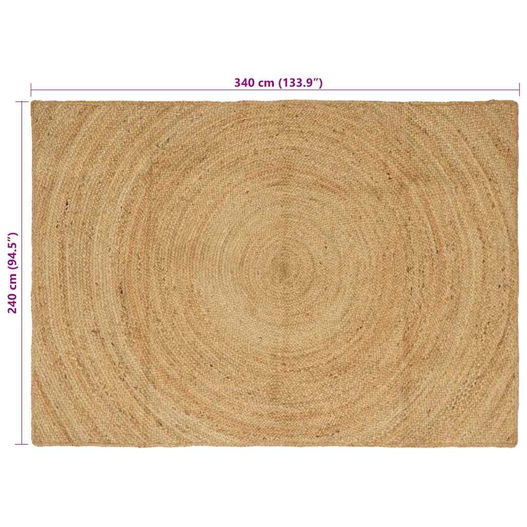 Områdetepper Naturlig 240 x 340 cm Jute