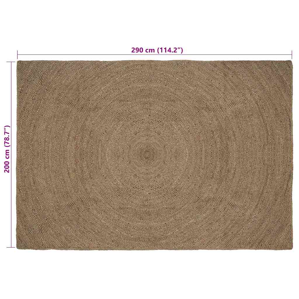 Områdetepper Grå 200 x 290 cm Jute