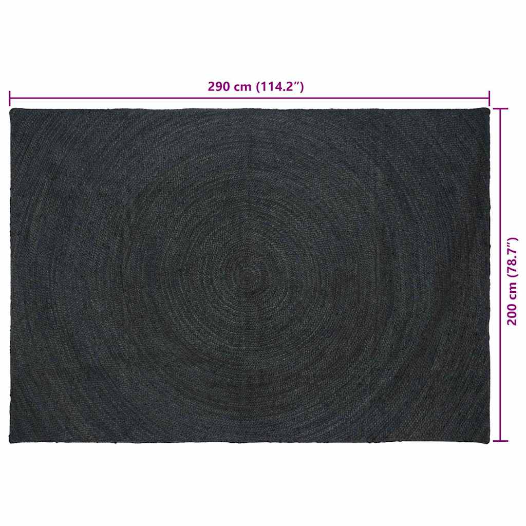 Områdetepper Mørkegrå 200 x 290 cm Jute