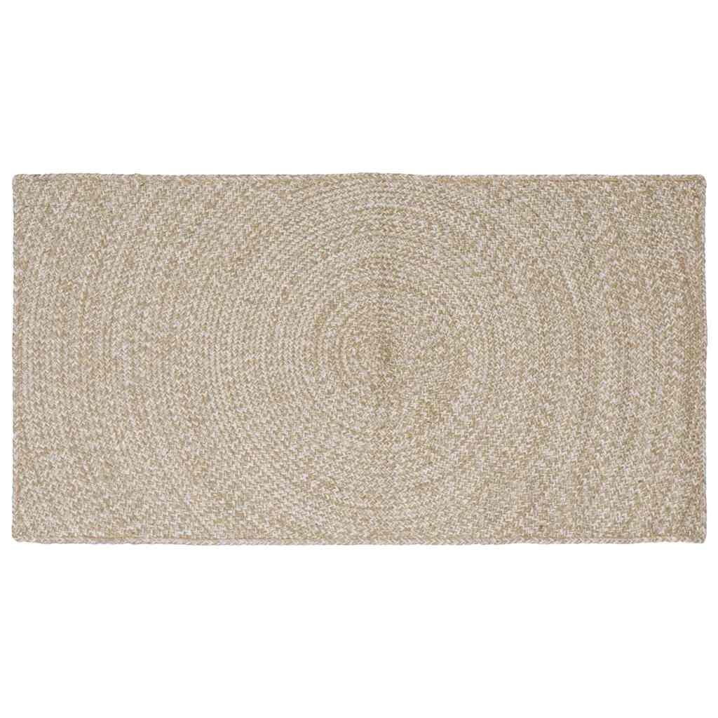 Områdetepper Naturlig og Hvit 80 x 150 cm Jute