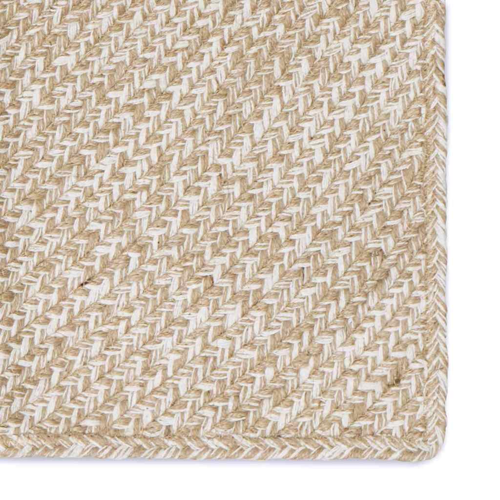 Områdetepper Naturlig og Hvit 80 x 250 cm Jute