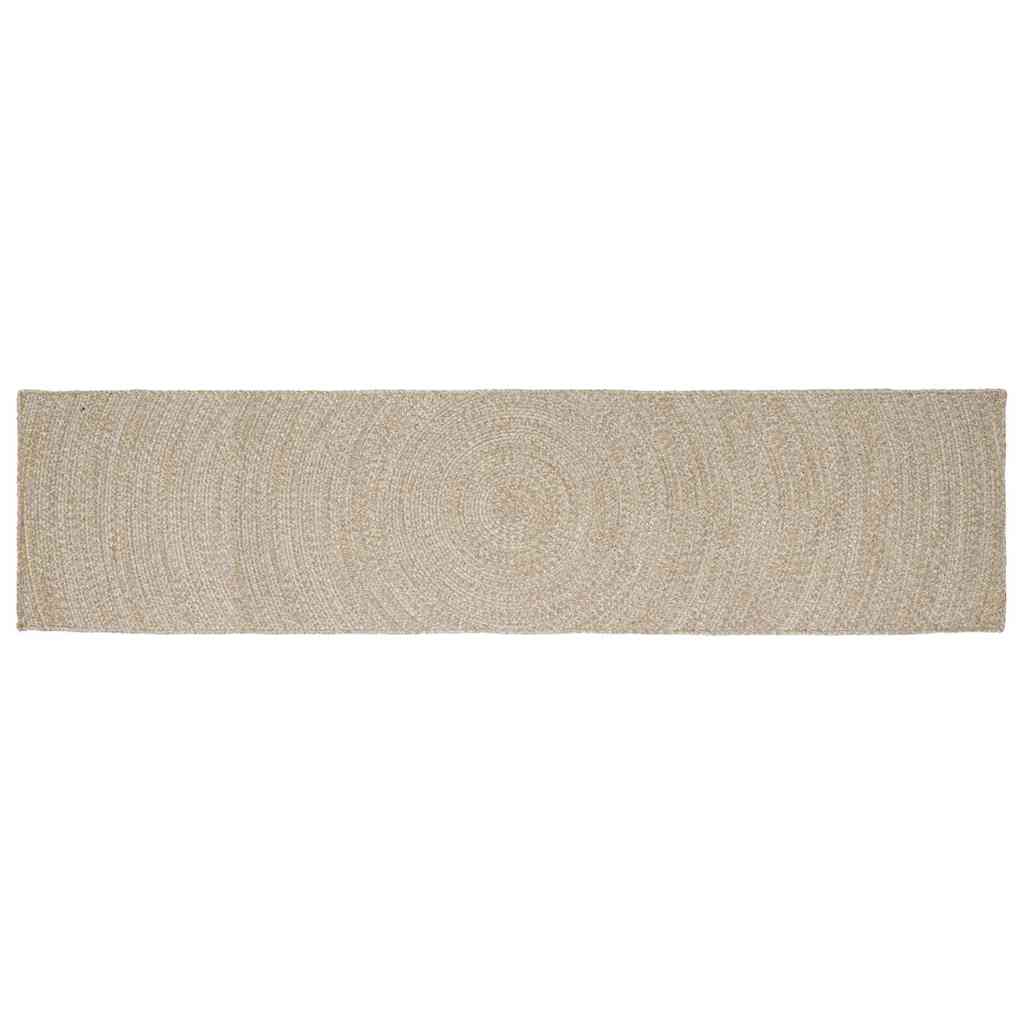 Områdetepper Naturlig og Hvit 80 x 400 cm Jute