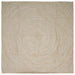 Områdetepper Naturlig og Hvit 200 x 200 cm Jute