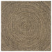 Områdetepper Naturlig og svart 120 x 120 cm Jute