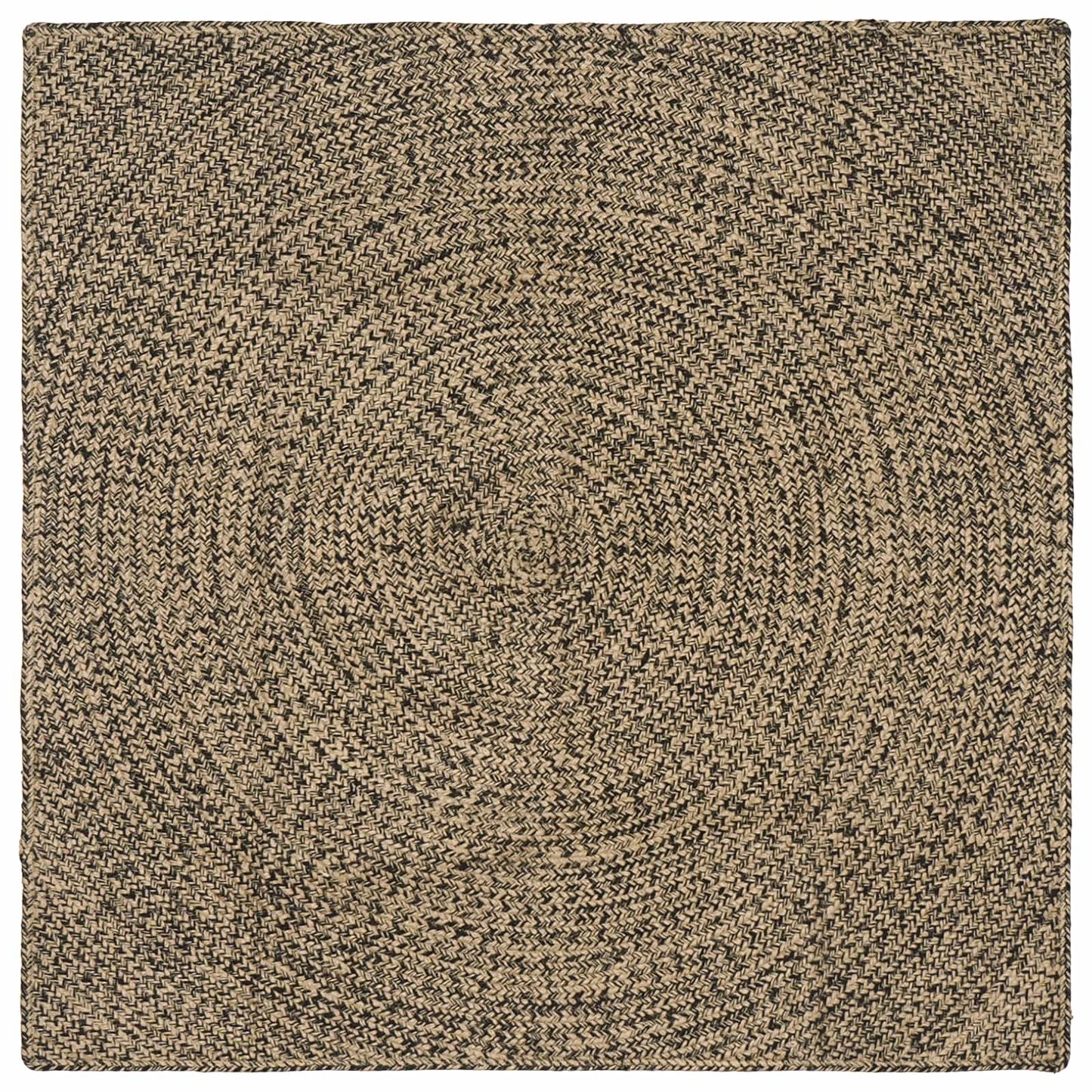 Områdetepper Naturlig og svart 160 x 160 cm Jute