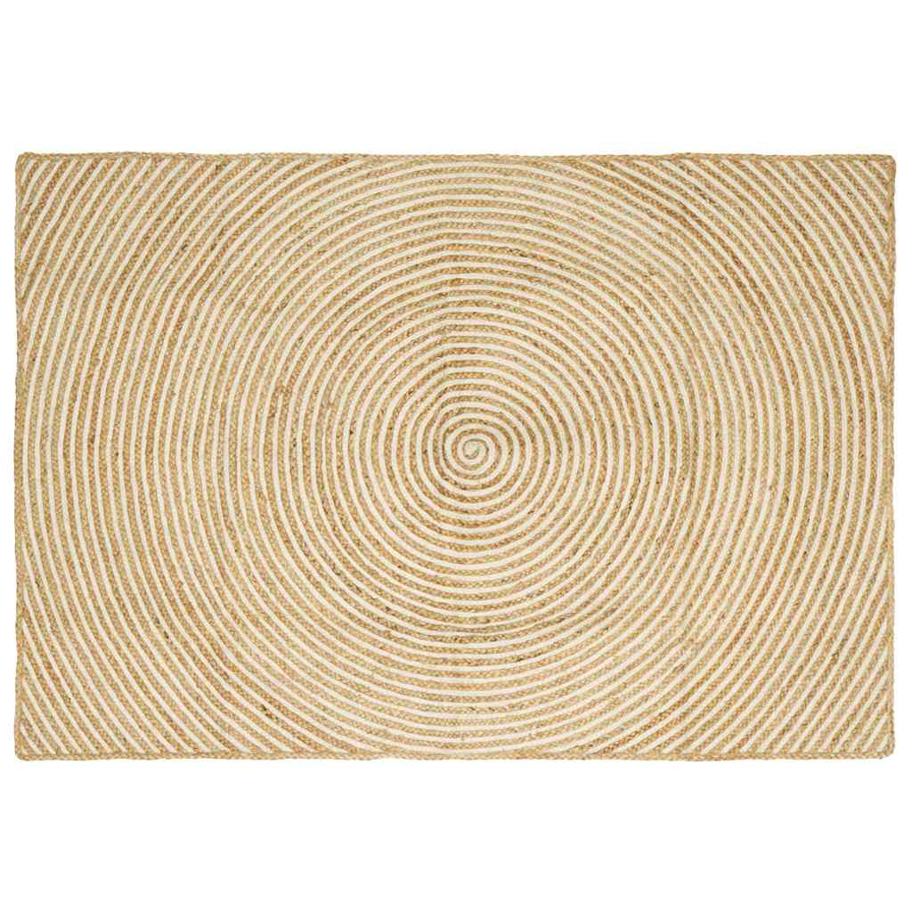 Områdetepper Hvit 120 x 170 cm Jute