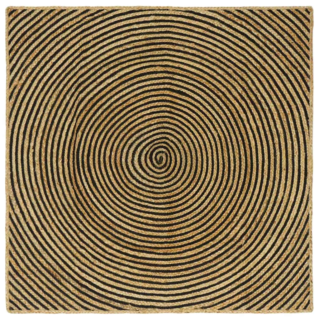 Områdetepper Svart 120 x 120 cm Jute
