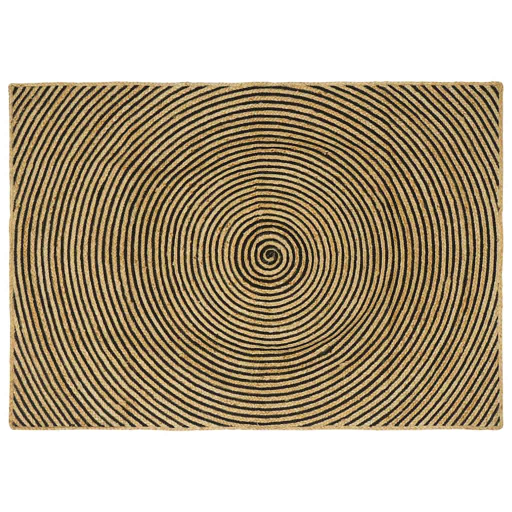 Områdetepper Svart 140 x 200 cm Jute