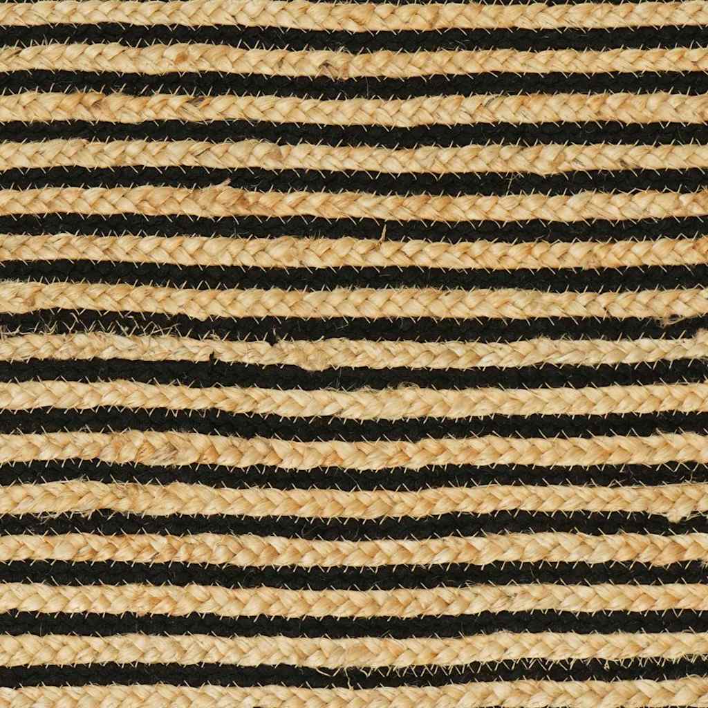 Områdetepper Naturlig og svart 205 x 305 cm Jute