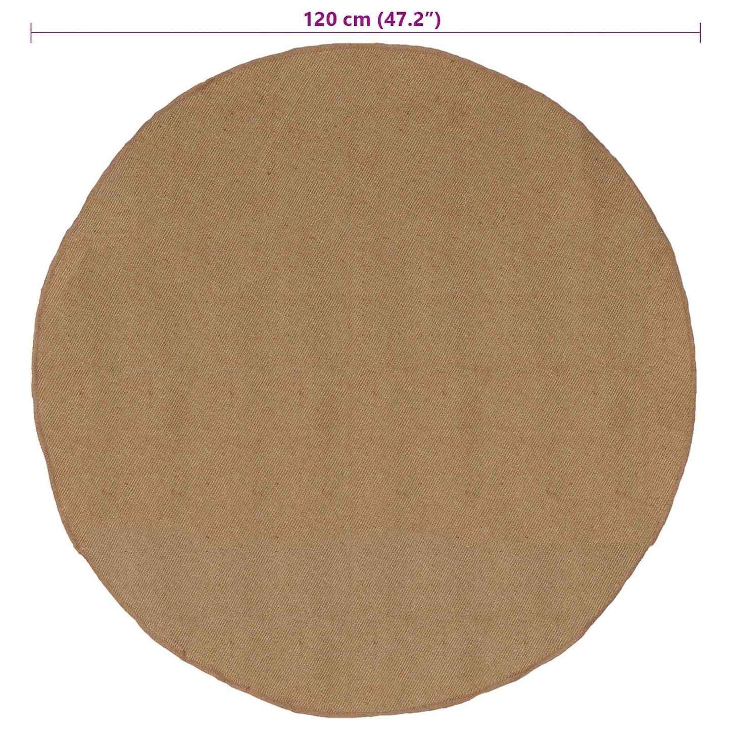 Områdetepper Naturlig Ø 120 cm Jute
