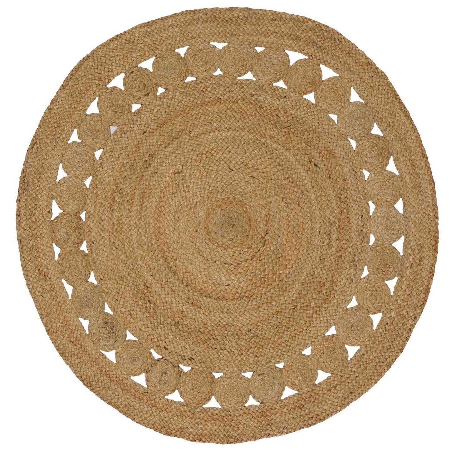 Områdetepper Naturlig Ø 120 cm Jute