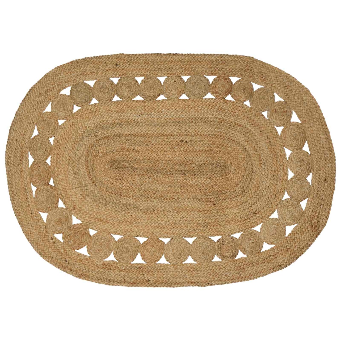 Områdetepper Naturlig 100 x 152 cm Jute