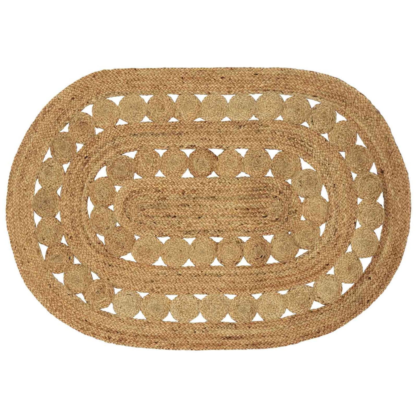 Områdetepper Naturlig 100 x 152 cm Jute