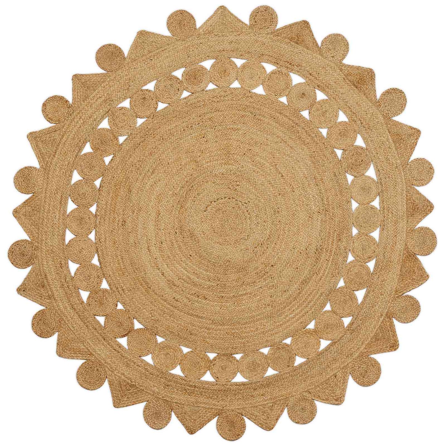 Områdetepper Naturlig Ø 240 cm Jute