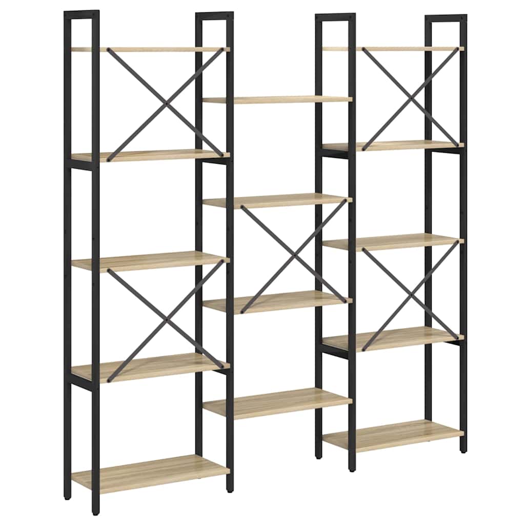 Bokhylle Sonoma eik 156 x 25 x 167 cm Konstruert tre