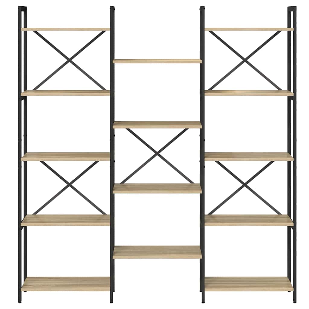 Bokhylle Sonoma eik 156 x 25 x 167 cm Konstruert tre