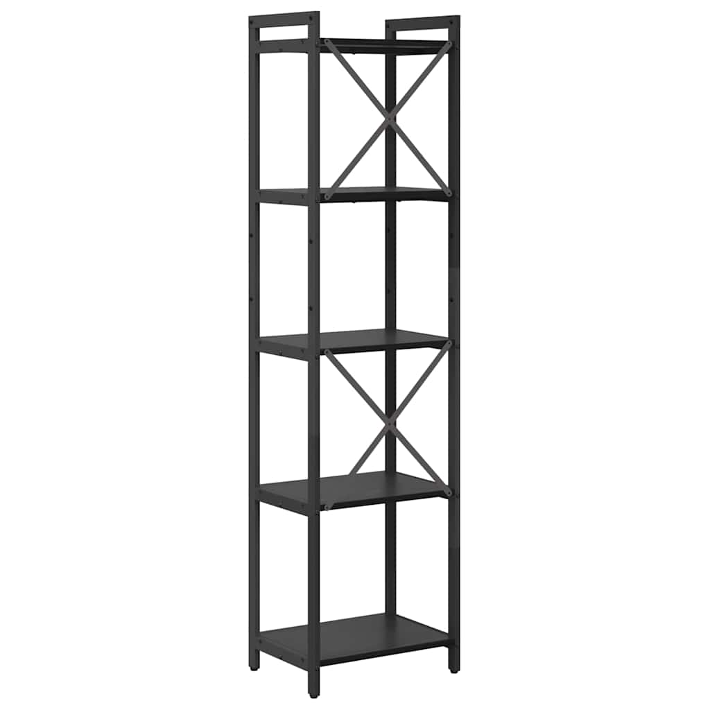 Bokhylle Svart Eik 40 x 30 x 155 cm Konstruert tre