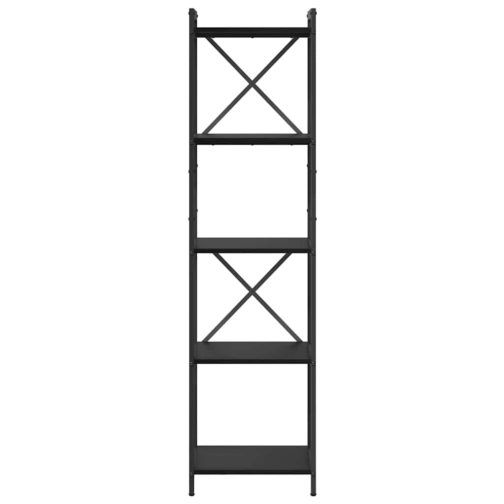 Bokhylle Svart Eik 40 x 30 x 155 cm Konstruert tre