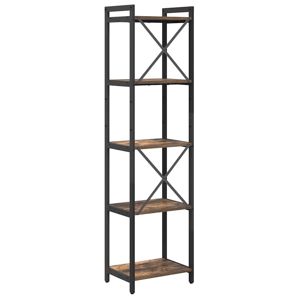 Bokhylle Røkt eik 40 x 30 x 155 cm Konstruert tre