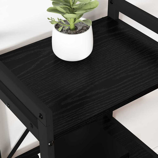 Bokhylle Svart Eik 40 x 30 x 85 cm Konstruert tre