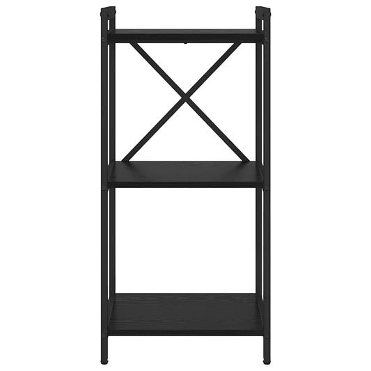 Bokhylle Svart Eik 40 x 30 x 85 cm Konstruert tre