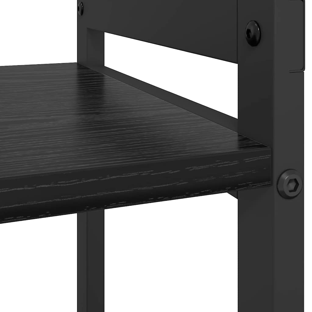 Bokhylle Svart Eik 40 x 30 x 50 cm Konstruert tre