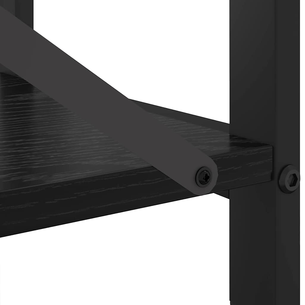 Bokhylle Svart Eik 40 x 30 x 50 cm Konstruert tre