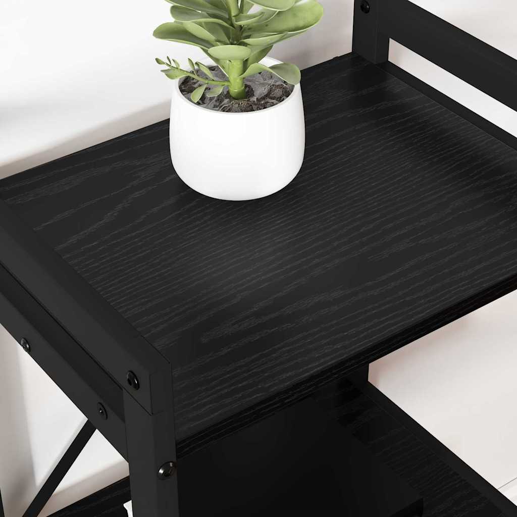 Bokhylle Svart Eik 40 x 30 x 50 cm Konstruert tre