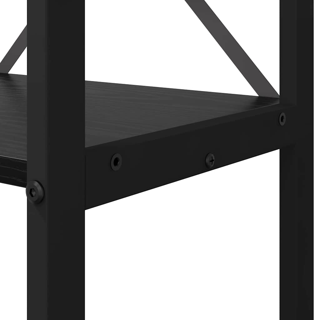 Bokhylle Svart Eik 60 x 30 x 189,5 cm Konstruert tre