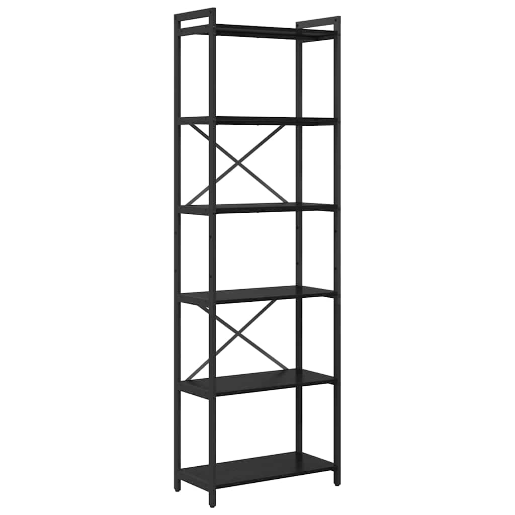 Bokhylle Svart Eik 60 x 30 x 189,5 cm Konstruert tre