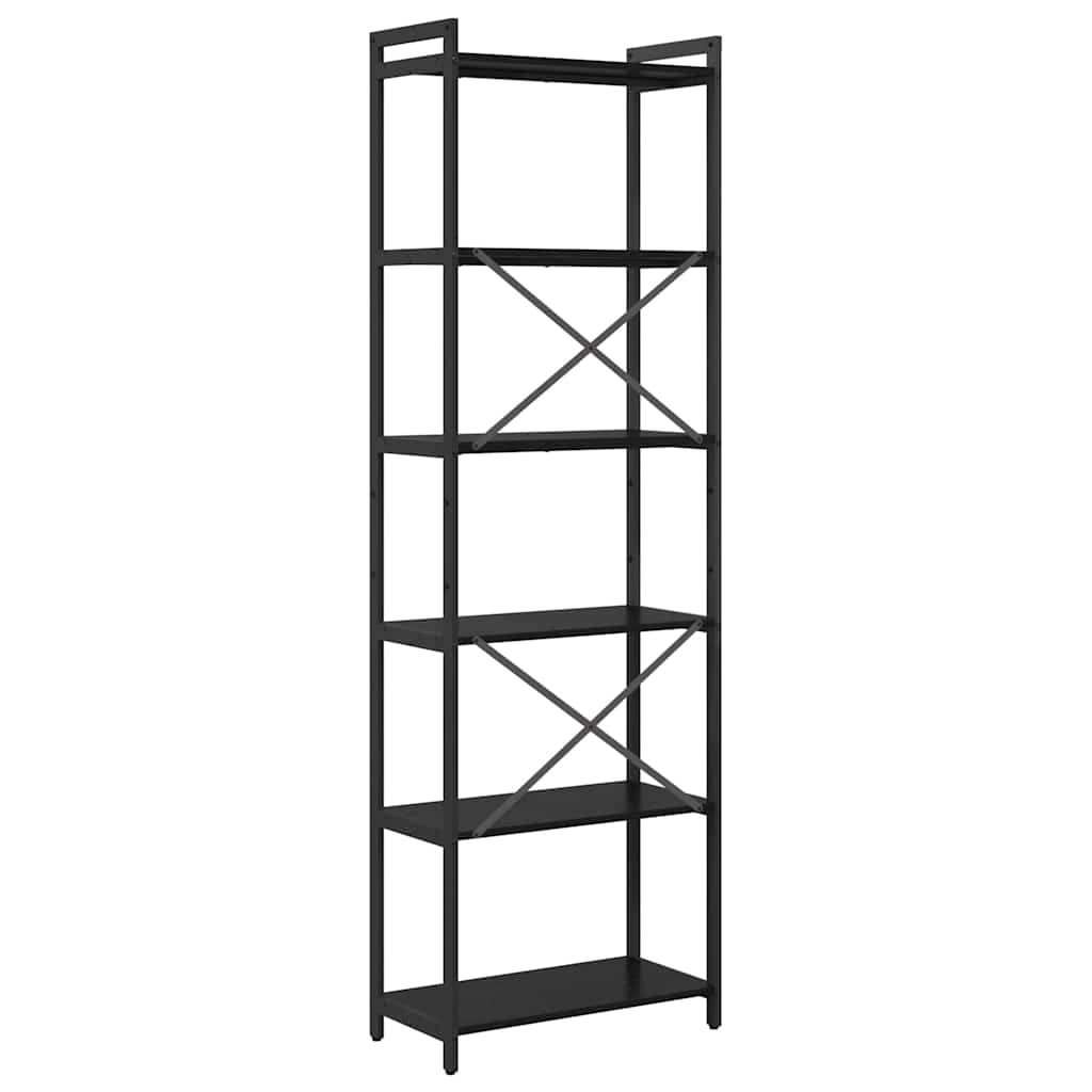Bokhylle Svart Eik 60 x 30 x 189,5 cm Konstruert tre