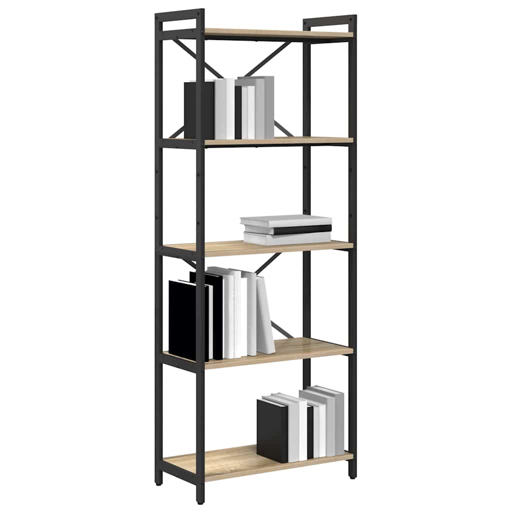 Bokhylle Sonoma eik 60 x 30 x 155 cm Konstruert tre
