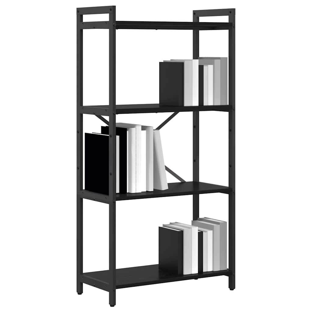 Bokhylle Svart Eik 60 x 30 x 120 cm Konstruert tre