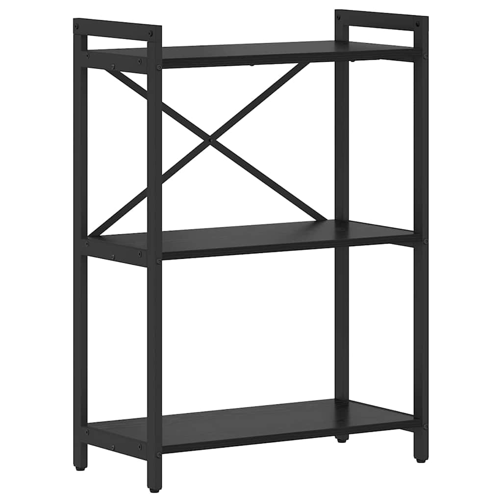 Bokhylle Svart Eik 60 x 30 x 85 cm Konstruert tre