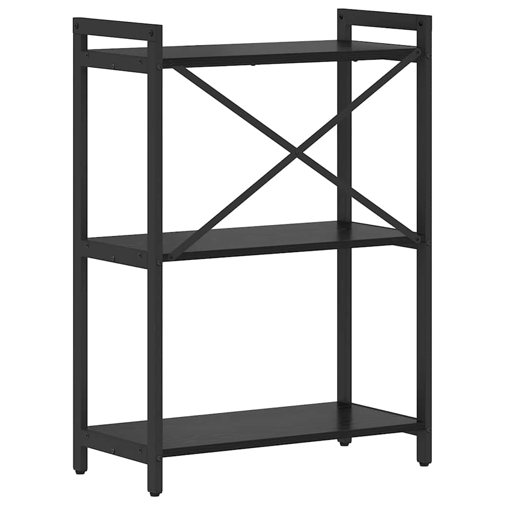 Bokhylle Svart Eik 60 x 30 x 85 cm Konstruert tre