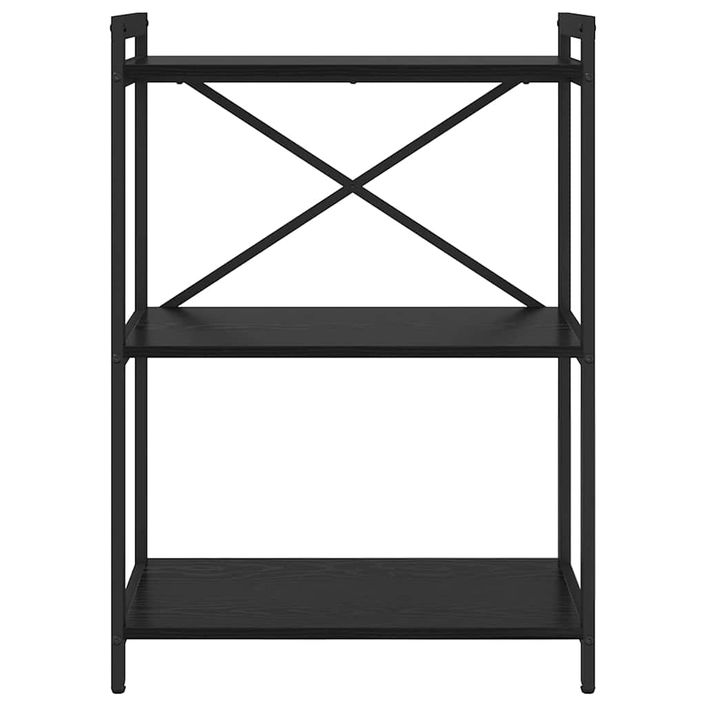 Bokhylle Svart Eik 60 x 30 x 85 cm Konstruert tre