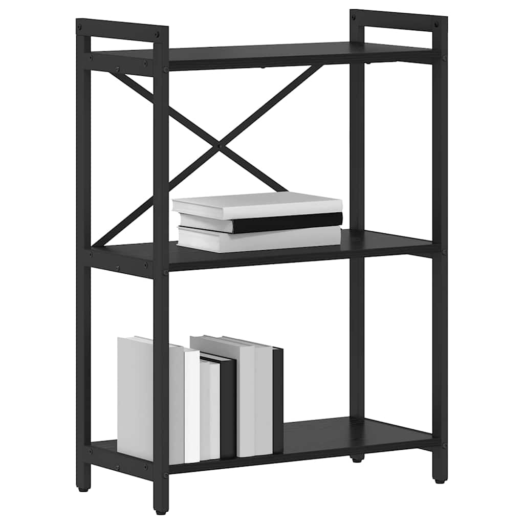 Bokhylle Svart Eik 60 x 30 x 85 cm Konstruert tre