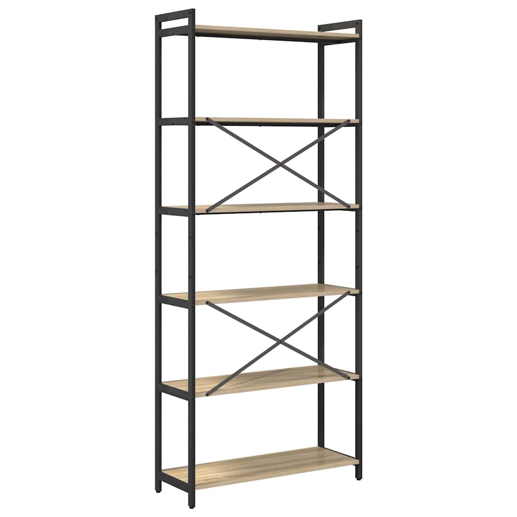 Bokhylle Sonoma eik 80 x 30 x 189,5 cm Konstruert tre
